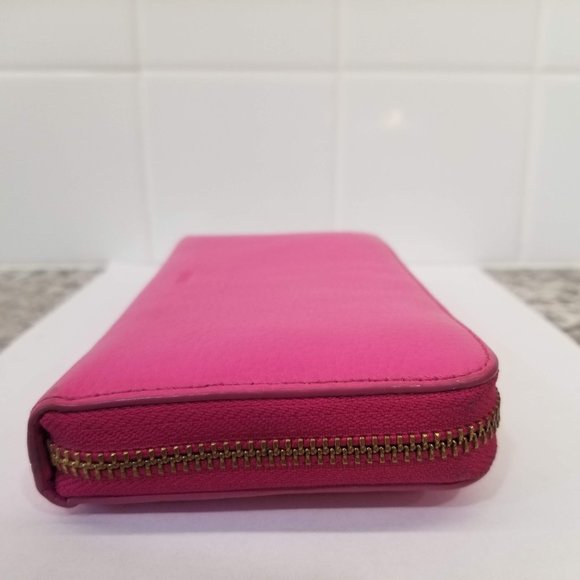 Fossil Pink Leather Ziparound Accordion Wallet - Picture 8 of 8